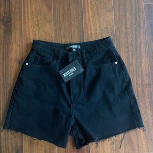 Missguided Black Jean Shorts